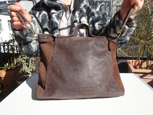 BIBA BARCELONA Dam Luxus Tragetasche Schultertasche Ziegenleder Braun Italy Neuw - Bild 6 von 17