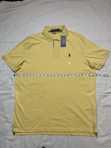 Polo Ralph Lauren Mens Shirt Yellow Size L Classic Fit Knit Solid Polo $85 - Picture 4 of 10