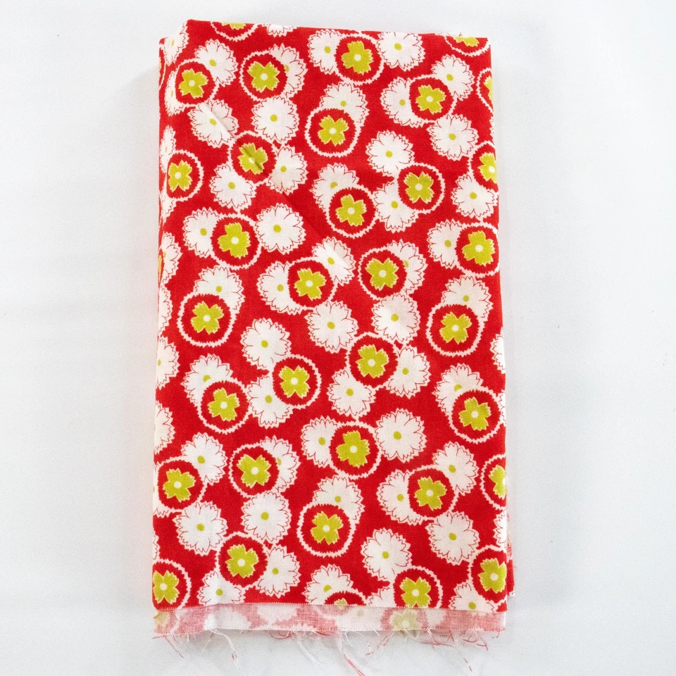 Figs Shirtings Jelly & Jam Barn Red by Fig Tree for Moda Quilting Floral 17x44 - Image 3 of 3
