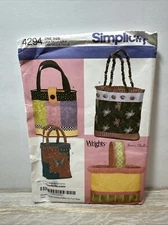 Simplicity 4294 Misses Bags Tote Janis Bullis Pattern *Uncut*