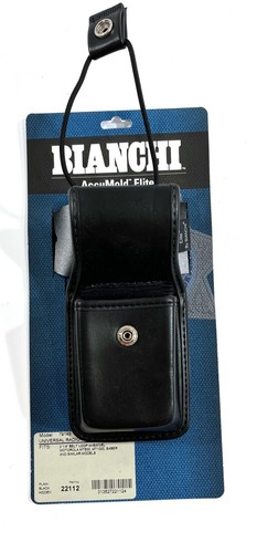 BIANCHI 7914S UNIVERSAL RADIO CARRIER w/ SWIVEL HOLSTER HOLDER PLAIN BLACK 22112 - Picture 2 of 5