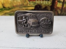 Mac Tools Race Racing Indy Car Mechanic Wrencher 1980s Vintage Belt Buckle