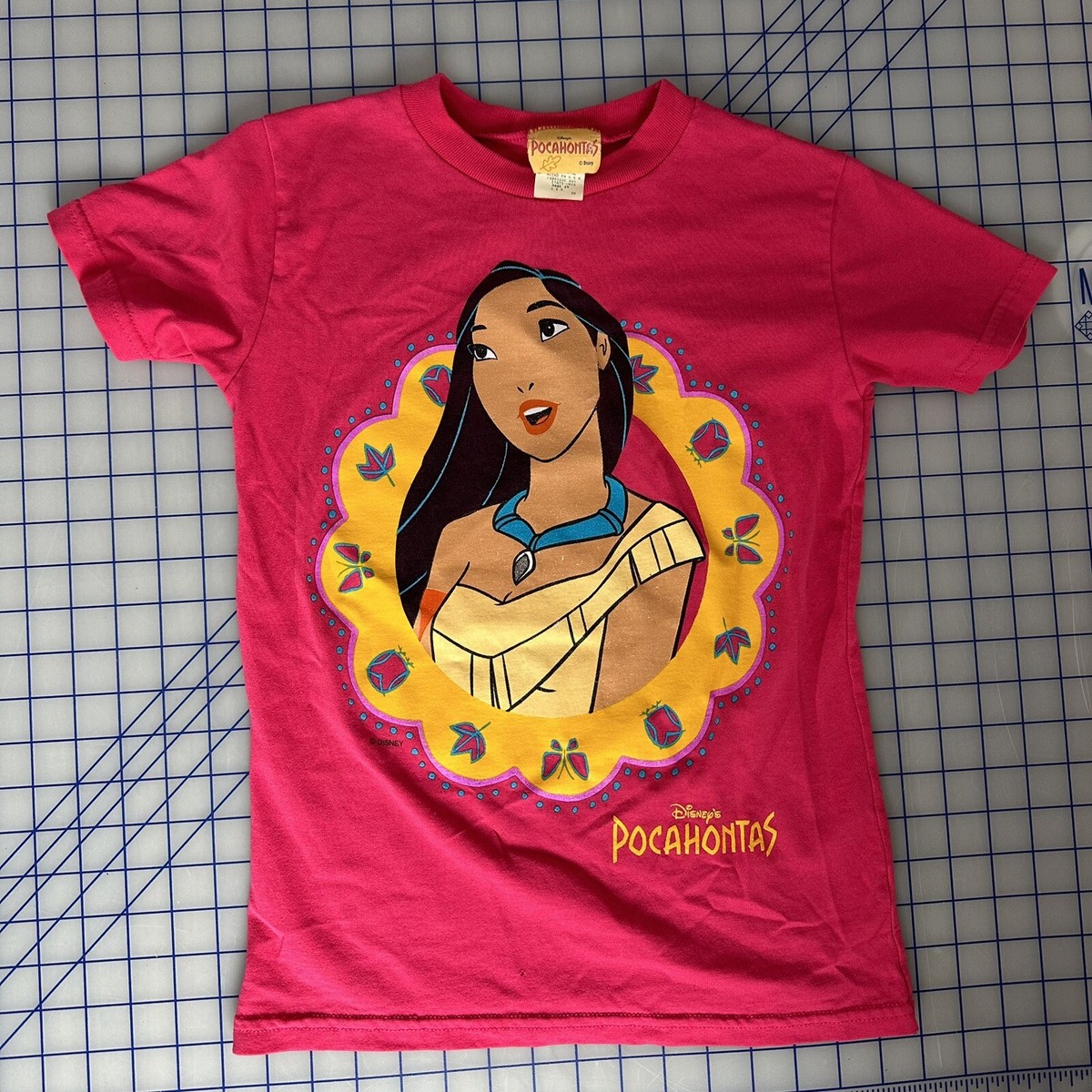 Vintage 90s Disney Pocahontas T Shirt Girls 7/8 Pink USA Made | eBay