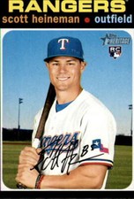 2020 Topps Heritage High Number #605 Scott Heineman Texas Rangers Rookie