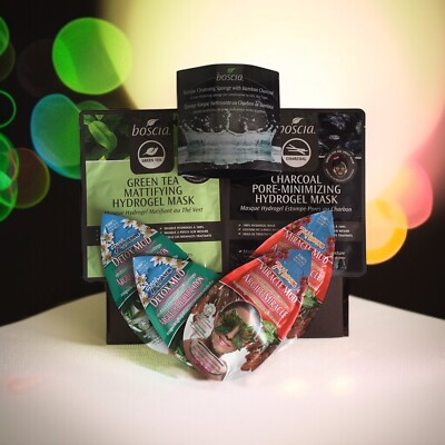 4 Pack 2009 Montagne Jeunesse 7th Heaven Organic Clay Masks and Boscia Sponge