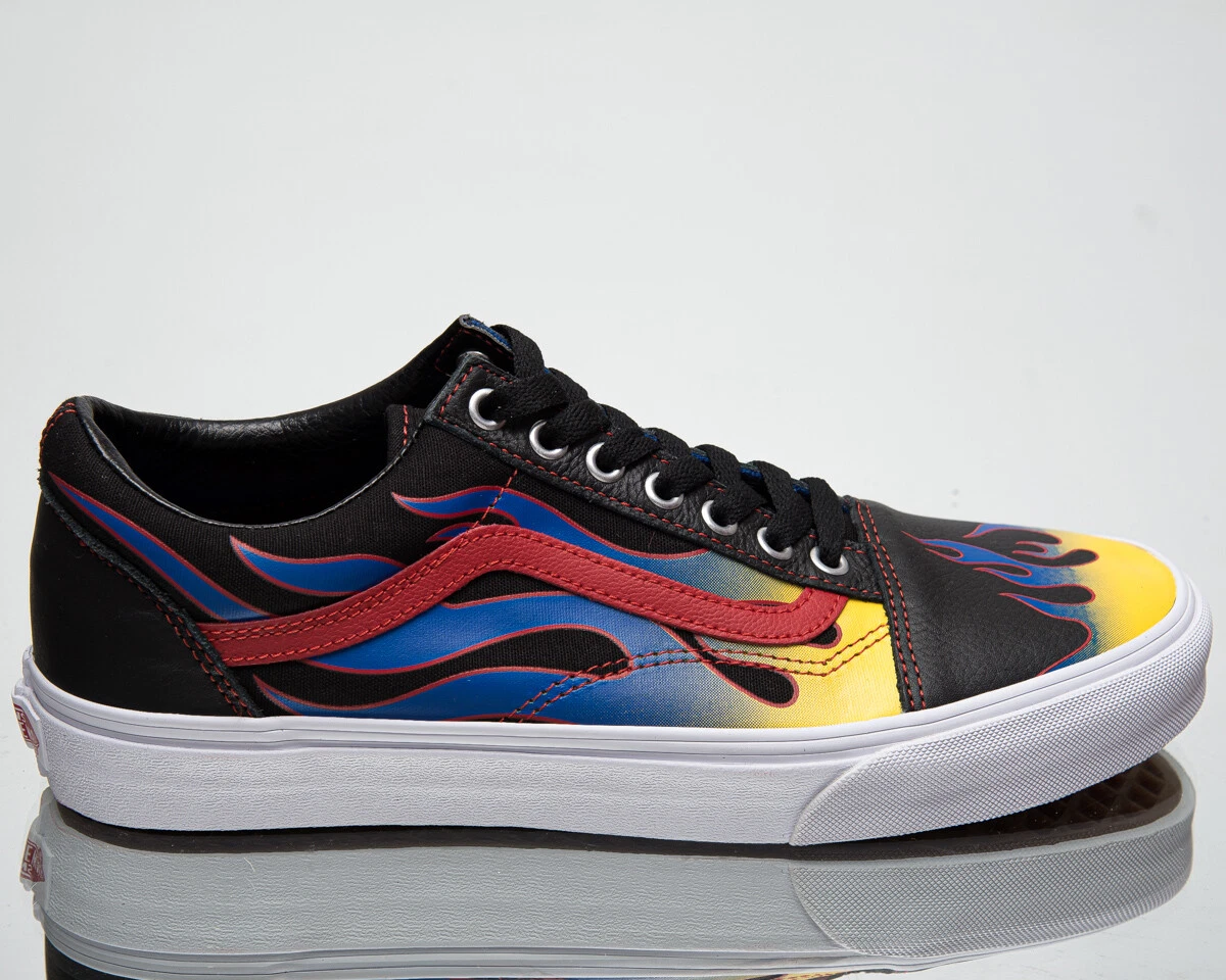 VANS Old Skool Unisex da Uomo Donna Nero Rosso Skate Low Lifestyle