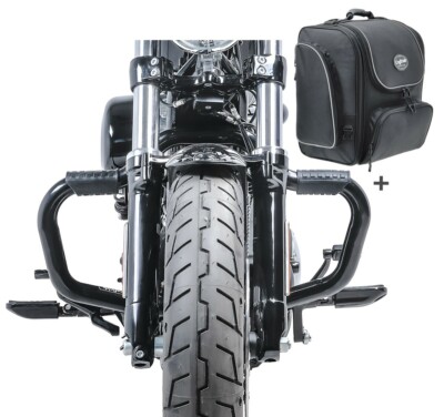 Set Sturzbügel + Hecktasche für Chopper / Custombikes 883 R Roadster 04-15 STM27