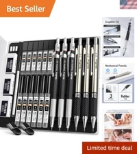 Professional 6 PCS Mechanical Pencils & Graphite Lead Holders - Perfect for All