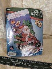 Design Works Scooter Santa 18" Felt Stocking Kit