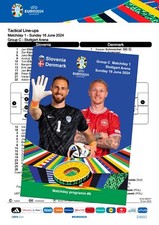 #6 SLOVENIA v DENMARK 16 June 2024 EURO FAN 12 pages + OFFICIAL LINESUP