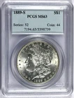 1889-S PCGS MS63 Morgan Silver Dollar