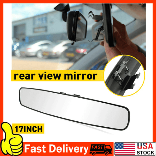Panoramic Rear View Mirror 17 inches Wide Angle Convex Car Truck SUV Day Night - 第 20/21 張圖片