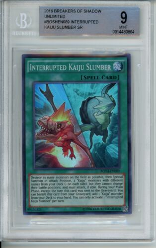 Interrupted Kaiju Slumber BOSH-EN089 Super Rare Yu-Gi-Oh Card BGS 9