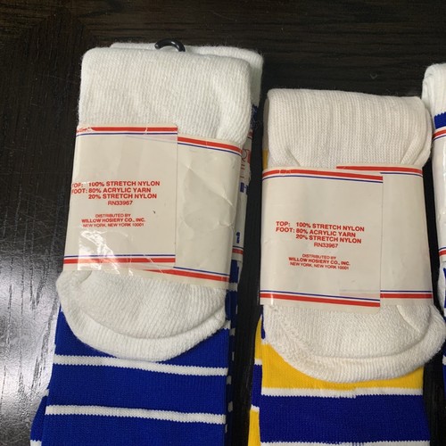 6 Vintage NFL Sport Tube Knee Hi Socks - Picture 2 of 4