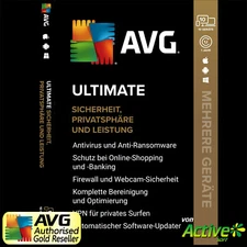 AVG ULTIMATE 2025 10 PC/Devices 1 Year | AntiVirus, Tuneup, VPN, Antitrack | DE