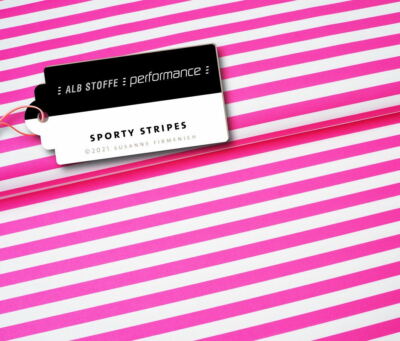 0,5m Performance - Sporty Stripes pink Col.13, HHL/Albstoffe (27,50 EUR/m)