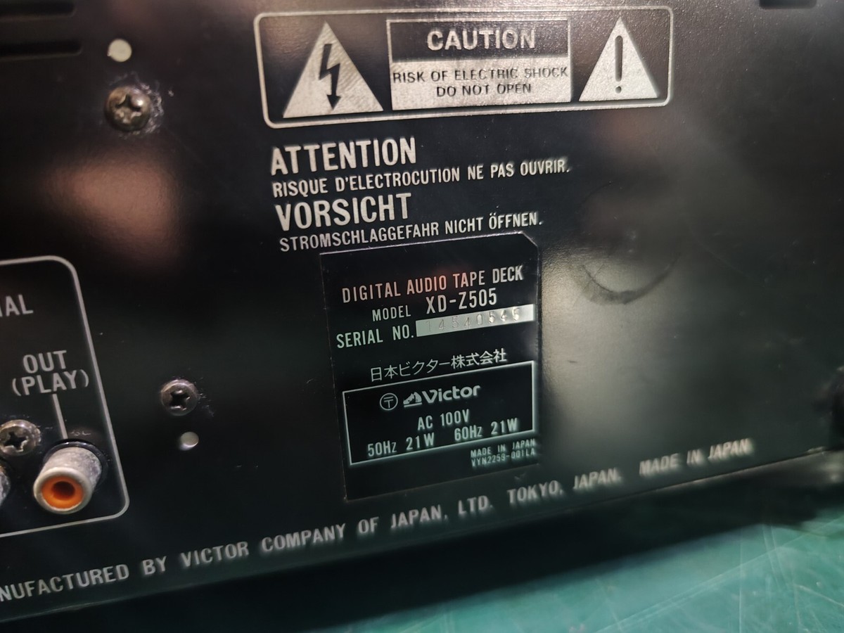 Victor(JVC) XD-Z505, RARE DAT Deck, Tested,Working, Serviced