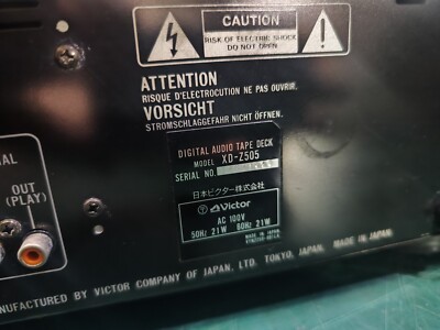 Victor(JVC) XD-Z505, RARE DAT Deck, Tested,Working, Serviced