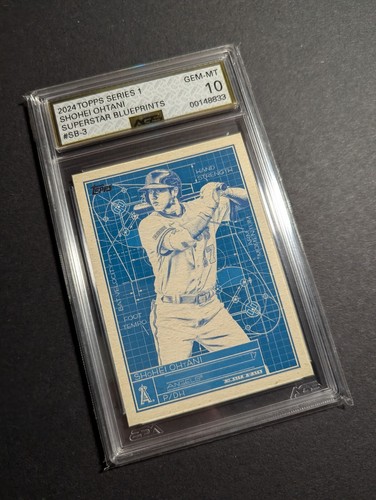 2024 Topps Series 1 Shohei Ohtani Superstar Blueprint #SB-3 Dodgers AGS 10 Gem - Picture 2 of 4