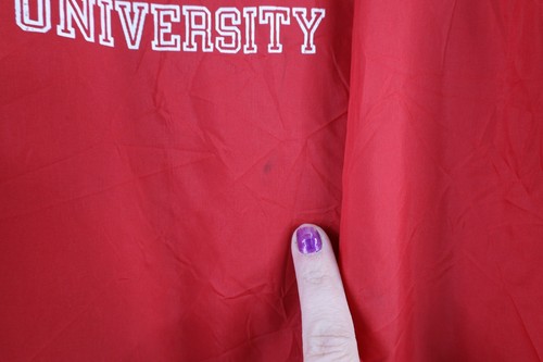 Vintage 90s Mens Large Distressed Spell Out Ohio State University Hooded Jacket - Picture 5 of 15