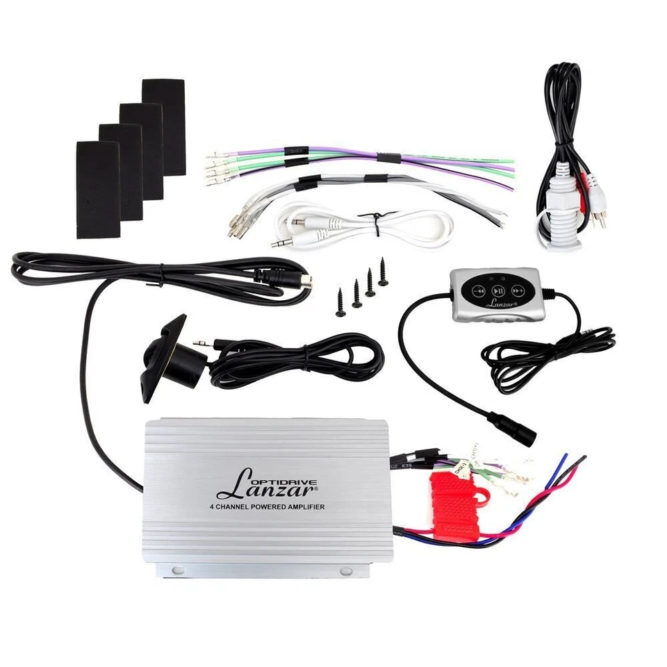 4 Channel Quad Waterproof 4” UTV/ATV/Snowmobile/Marine Amplified Speaker System - Image 4 of 4
