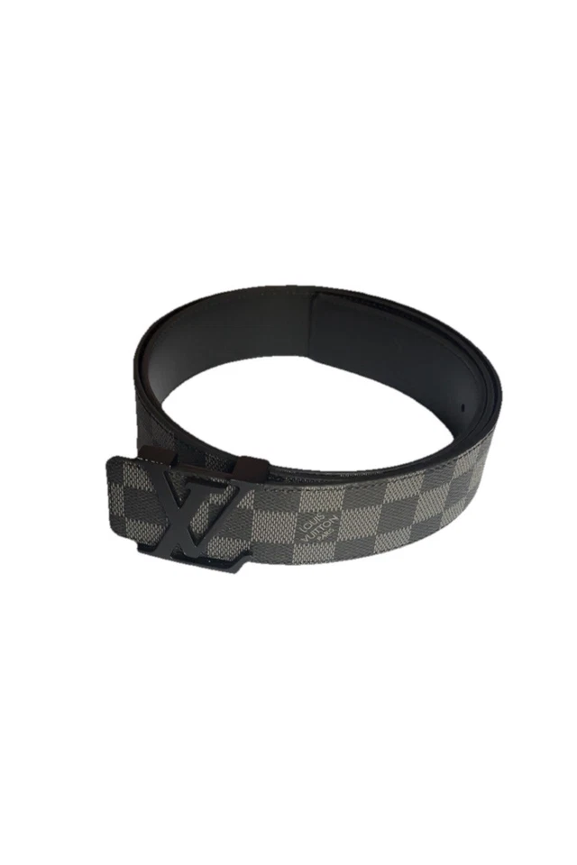 Auténtico Cinturón Louis Vuitton Damier Grafito LV Iniciales Hebilla Talla 110/44 Foto 4 de 4
