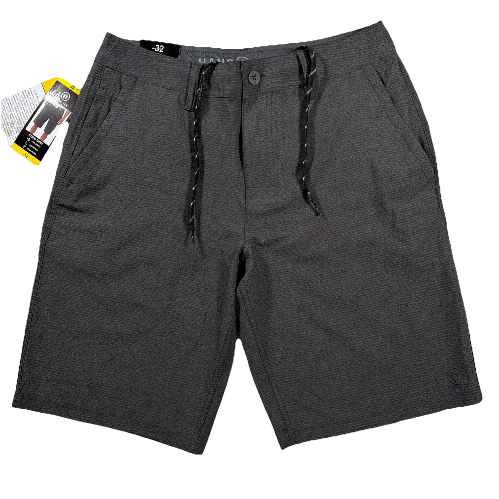 NWT Hang Ten Hybrid Shorts Sz 32 Meteorite Gray Summer Wear Mens Outdoors Hike