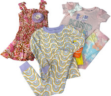 Brand New Toddler Girl 2T 7-Piece Clothes Lot Dress Pajama Outfits Accessories