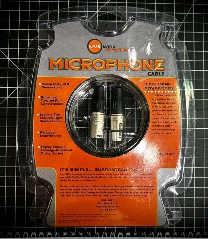 Cable de audio de micrófono Live Wire Advantage 15 ft XLR resistente  Foto 2 de 2