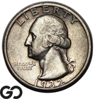 1932-S Washington Quarter, Key San Francisco Date, XF 1st Year Issue