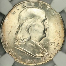 1953-D Franklin Half Dollar NGC MS66FBL