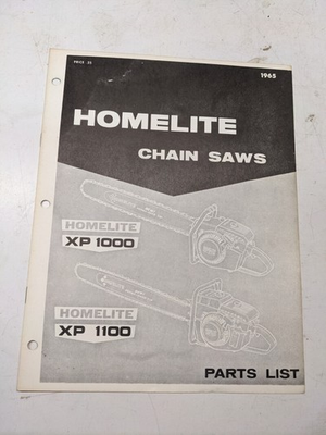#ad HOMELITE PARTS LIST BOOK CATALOG MANUAL CHAIN SAW XP 1000 1100 1965 23896 A $21.60