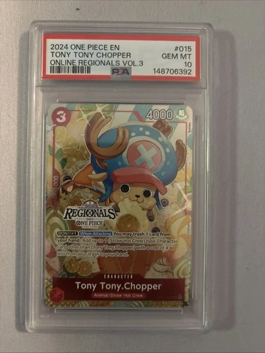Tony Tony Chopper OP01-015 ENGLISH Regional Offline One Piece TCG PSA 10