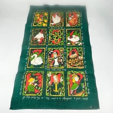 Ulster Weavers 12 Days of Christmas Linen Tea Towel Made in Ireland Vintage READ
