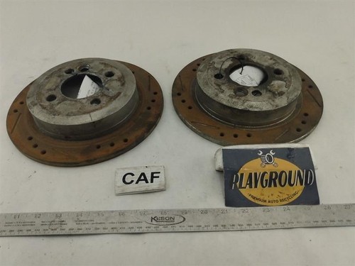 02 03 04 05 06 BMW Mini Cooper Brake Rotor Set Of 4 Drilled & Slotted - Picture 11 of 12