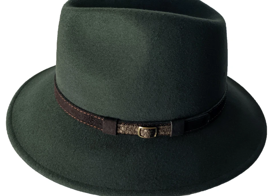 CAPPELLO IN FELTRO 100% LANA, MODELLO FEDORA. FEDORA FELT HAT - Immagine 3 di 4