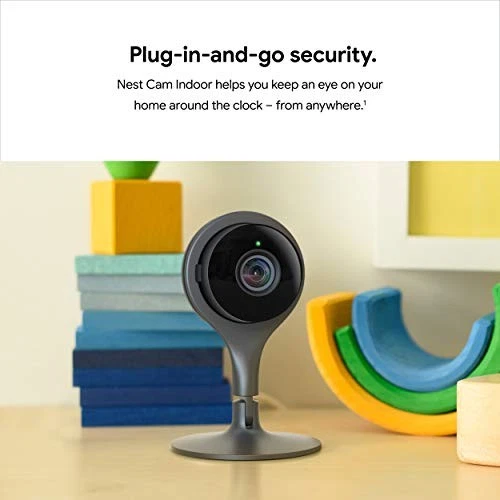 GOOGLE NEST CAM INDOOR WIRED CAMERA CONTROL WITH YOUR PHONE A0005 - BLACK - Image 2 of 4