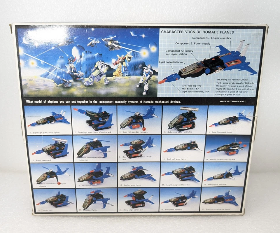 Pre transformers anni 80 Robot Convertible Cosmic Fighter 20 in 1 nuovo new robo - Immagine 2 di 4