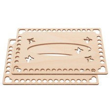 2 Pcs Crochet Basket Wood Bases Weaving Kit Bag Crocheting Bottom