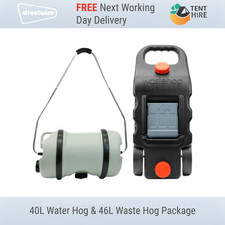 Leisurewize 40L Waterhog And 46L Waste Hog Twin Pack Caravan Motorhome Roller