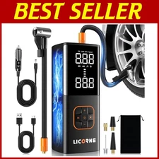 Rechargeable Tire Inflator with Digital Gauge