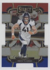 2023 Panini Select Concourse Red & Blue Prizm Die-Cut Drew Sanders #30 e9p