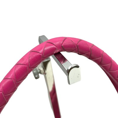 Bottega Veneta One-Shoulder Bag Pink Intrecciato Magnetic Closure