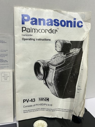 Vtg Panasonic Palmcorder X20 Digital Zoom Model PV-43D Hand Held Video Recorder - Picture 6 of 24