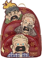 LOUNGEFLY HOME ALONE TRIPLE POCKET MID-SIZE BACKPACK - TWENTIETH CENTURY STUDIOS