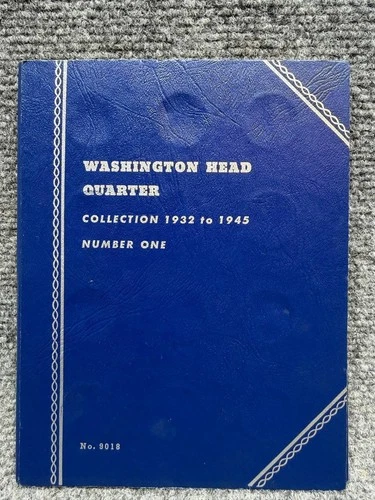 Washington Silver Quarters 1932-1945 32 Coins 90% Silver Album