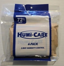 Humi-Care 72% RH 2-Way Humidity Control - Protects & Restores - 60 Grams-4 Pack