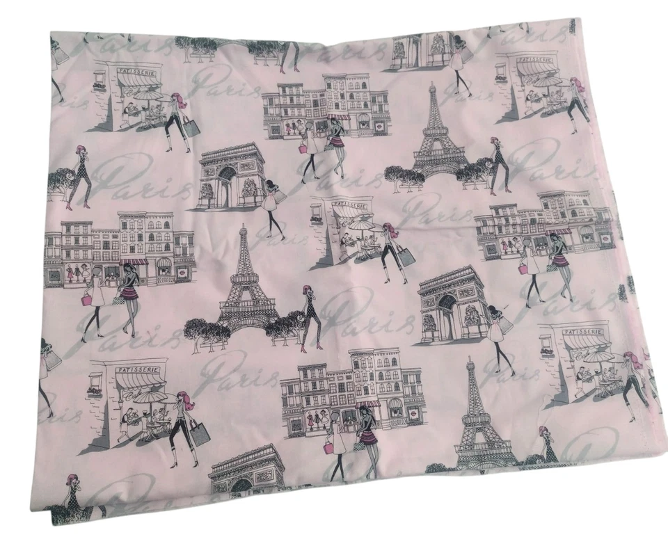 Timeless Treasures of Soho Pink Paris Fabric 45 x 75 Fancy Girl C3623 Travel - Image 2 of 4
