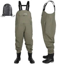 Waterproof Chest Wader Upgraded Nylon Fishing Wader with Belt Bag for Men Women