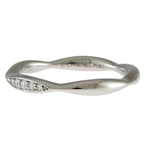 CHANEL Ring US 3 7/8 EU46 Pt950Platinum diamond Camellia Diamond used - Picture 4 of 8